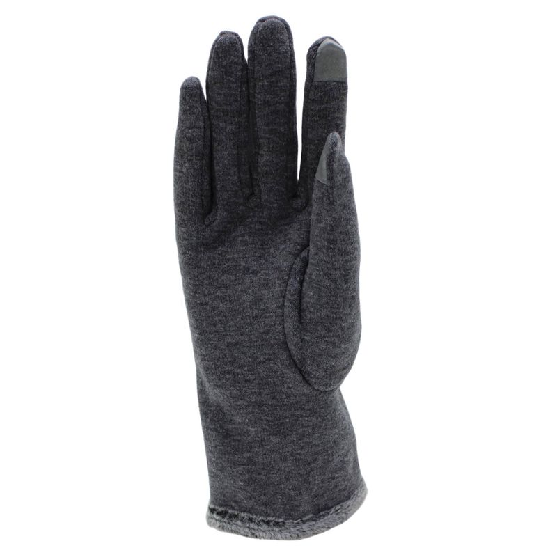 Fashion, accesorii si bijuterii - Femei - Accesorii femei - Manusi femei - Manusi dama, de iarna, cu degete, Gri cu blanita - MA117 - Infinity.ro