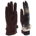 Fashion, accesorii si bijuterii - Femei - Accesorii femei - Manusi femei - Manusi dama, de iarna, 65% poliester 35% bumbac, ButicCochet, cu degete, marime M, Maro - MA166 - Infinity.ro
