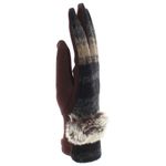 Fashion, accesorii si bijuterii - Femei - Accesorii femei - Manusi femei - Manusi dama, de iarna, 65% poliester 35% bumbac, ButicCochet, cu degete, marime M, Maro - MA166 - Infinity.ro