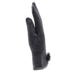 Fashion, accesorii si bijuterii - Femei - Accesorii femei - Manusi femei - Manusi dama, de iarna, cu degete, Gri cu blanita - MA117 - Infinity.ro
