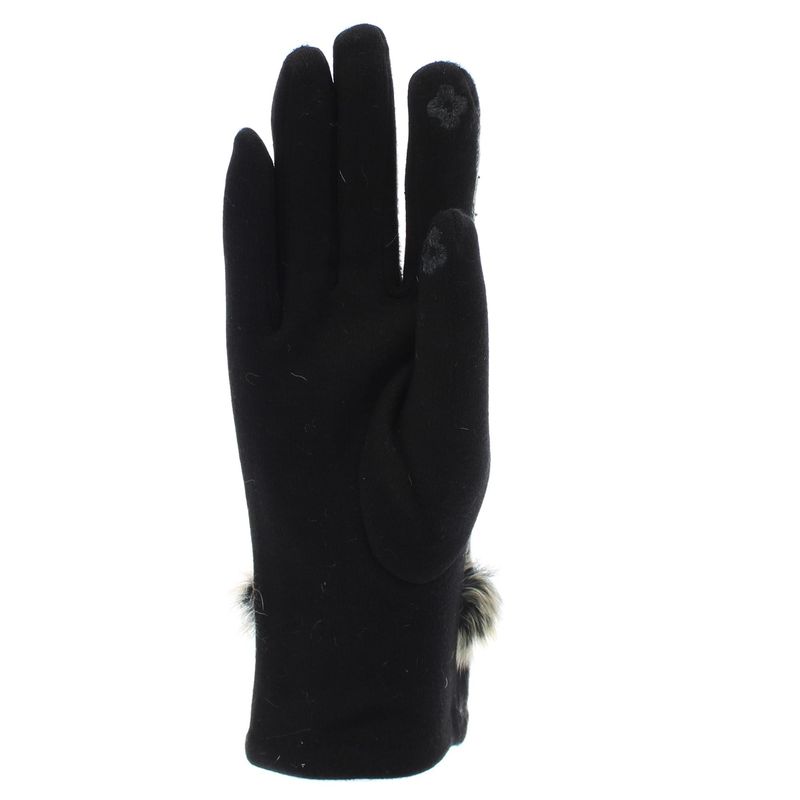 Fashion, accesorii si bijuterii - Femei - Accesorii femei - Manusi femei - Manusi dama, de iarna, 65% poliester 35% bumbac, ButicCochet, cu degete, marime M, Negru cu gri - MA161 - Infinity.ro