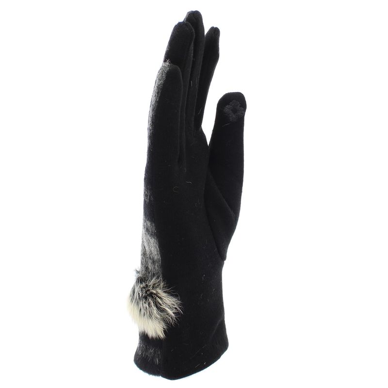 Fashion, accesorii si bijuterii - Femei - Accesorii femei - Manusi femei - Manusi dama, de iarna, 65% poliester 35% bumbac, ButicCochet, cu degete, marime M, Negru cu gri - MA161 - Infinity.ro