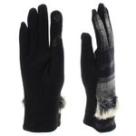 Fashion, accesorii si bijuterii - Femei - Accesorii femei - Manusi femei - Manusi dama, de iarna, 65% poliester 35% bumbac, ButicCochet, cu degete, marime M, Negru cu gri - MA161 - Infinity.ro