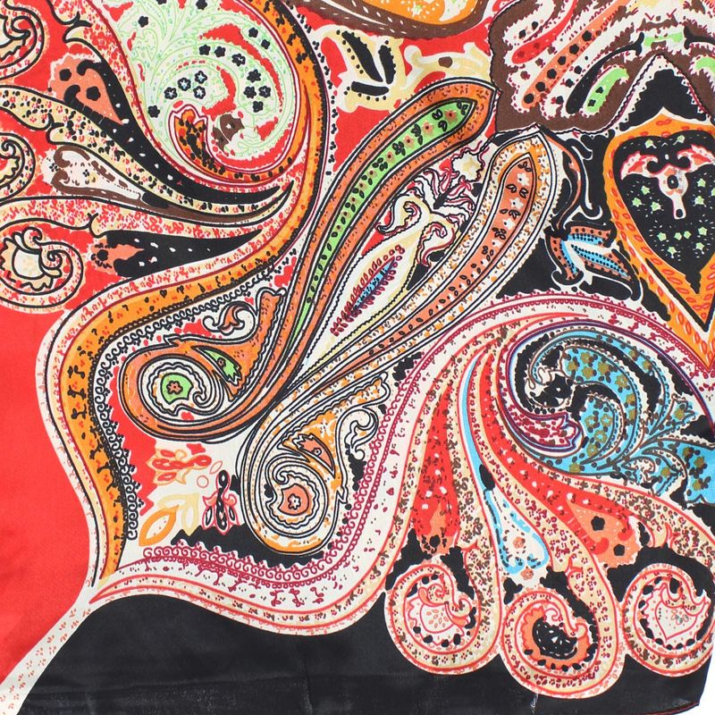 Fashion, accesorii si bijuterii - Femei - Accesorii femei - Esarfe si fulare femei - Batic dama, Buticcochet, dimensiune 60x60 cm, 60% poliester 40% matase, imprimeu stilizat, Rosu - ES2088 - Infinity.ro