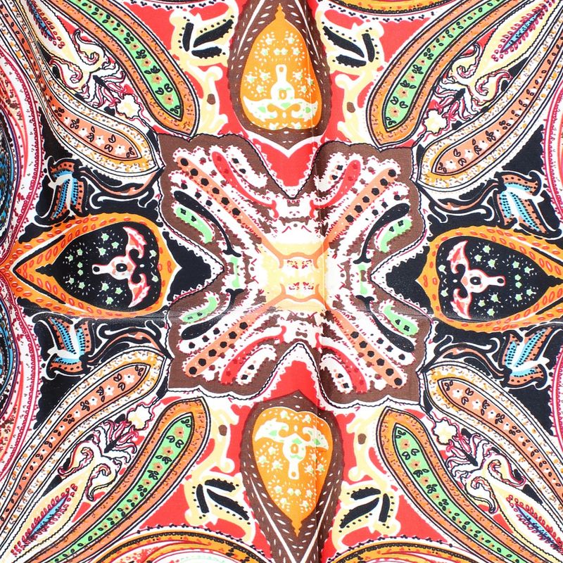 Fashion, accesorii si bijuterii - Femei - Accesorii femei - Esarfe si fulare femei - Batic dama, Buticcochet, dimensiune 60x60 cm, 60% poliester 40% matase, imprimeu stilizat, Rosu - ES2088 - Infinity.ro