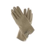 Fashion, accesorii si bijuterii - Femei - Accesorii femei - Manusi femei - Manusi dama, de iarna, din 70% viscoza 30% lana, ButicCochet, cu fundita, One size, Bej - MA277 - Infinity.ro