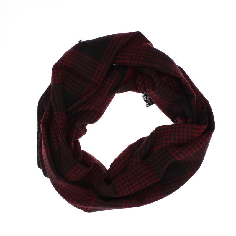 Fashion, accesorii si bijuterii - Barbati - Accesorii barbati - Esarfe si fulare barbati - Esarfa barbati, din casmir / pashmina, 30 x 188 cm, model liniar, Rosu cu negru - ES2538 - Infinity.ro