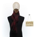 Fashion, accesorii si bijuterii - Barbati - Accesorii barbati - Esarfe si fulare barbati - Esarfa barbati, din casmir / pashmina, 30 x 188 cm, model liniar, Rosu cu negru - ES2538 - Infinity.ro