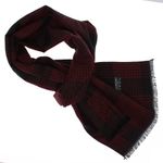 Fashion, accesorii si bijuterii - Barbati - Accesorii barbati - Esarfe si fulare barbati - Esarfa barbati, din casmir / pashmina, 30 x 188 cm, model liniar, Rosu cu negru - ES2538 - Infinity.ro