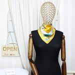 Fashion, accesorii si bijuterii - Femei - Accesorii femei - Esarfe si fulare femei - Batic dama, Buticcochet, dimensiune 60x60 cm, 60% poliester 40% matase, imprimeu cu cai, Multicolor - ES2054 - Infinity.ro