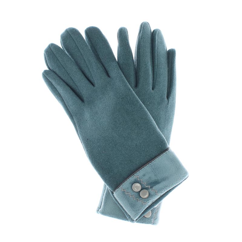 Fashion, accesorii si bijuterii - Femei - Accesorii femei - Manusi femei - Manusi dama, de iarna, din 70% viscoza 30% lana, ButicCochet, model cu nasturei, One size, Albastru - MA247 - Infinity.ro