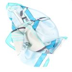 Fashion, accesorii si bijuterii - Femei - Accesorii femei - Esarfe si fulare femei - Batic dama, Buticcochet, dimensiune 60x60 cm, 60% poliester 40% matase, imprimeu cu cai, Albastru - ES2053 - Infinity.ro