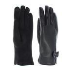 Fashion, accesorii si bijuterii - Femei - Accesorii femei - Manusi femei - Manusi dama, de iarna, din 90% poliester 10% spandex, ButicCochet, cu fundita, One size, Negru - MA215 - Infinity.ro