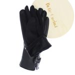 Fashion, accesorii si bijuterii - Femei - Accesorii femei - Manusi femei - Manusi dama, de iarna, din 90% poliester 10% spandex, ButicCochet, cu fundita, One size, Negru - MA215 - Infinity.ro