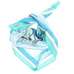 Fashion, accesorii si bijuterii - Femei - Accesorii femei - Esarfe si fulare femei - Batic dama, Buticcochet, dimensiune 60x60 cm, 60% poliester 40% matase, imprimeu cu cai, Albastru - ES2053 - Infinity.ro
