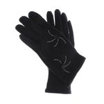 Fashion, accesorii si bijuterii - Femei - Accesorii femei - Manusi femei - Manusi dama, de iarna, din 70% viscoza 30% lana, ButicCochet, model floral, One size, Negru - MA222 - Infinity.ro