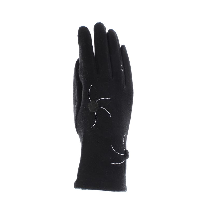 Fashion, accesorii si bijuterii - Femei - Accesorii femei - Manusi femei - Manusi dama, de iarna, din 70% viscoza 30% lana, ButicCochet, model floral, One size, Negru - MA222 - Infinity.ro