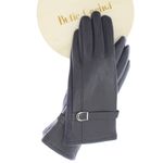 Fashion, accesorii si bijuterii - Femei - Accesorii femei - Manusi femei - Manusi dama, de iarna, din 90% poliester 10% spandex, ButicCochet, cu catarama, One size, Gri - MA214 - Infinity.ro