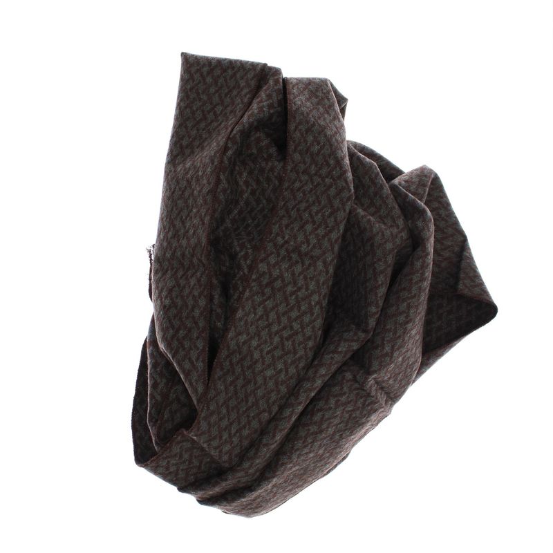 Fashion, accesorii si bijuterii - Barbati - Accesorii barbati - Esarfe si fulare barbati - Esarfa barbati, din casmir / pashmina, 30 x 188 cm, model stilizat, Maro cu gri - ES2301 - Infinity.ro