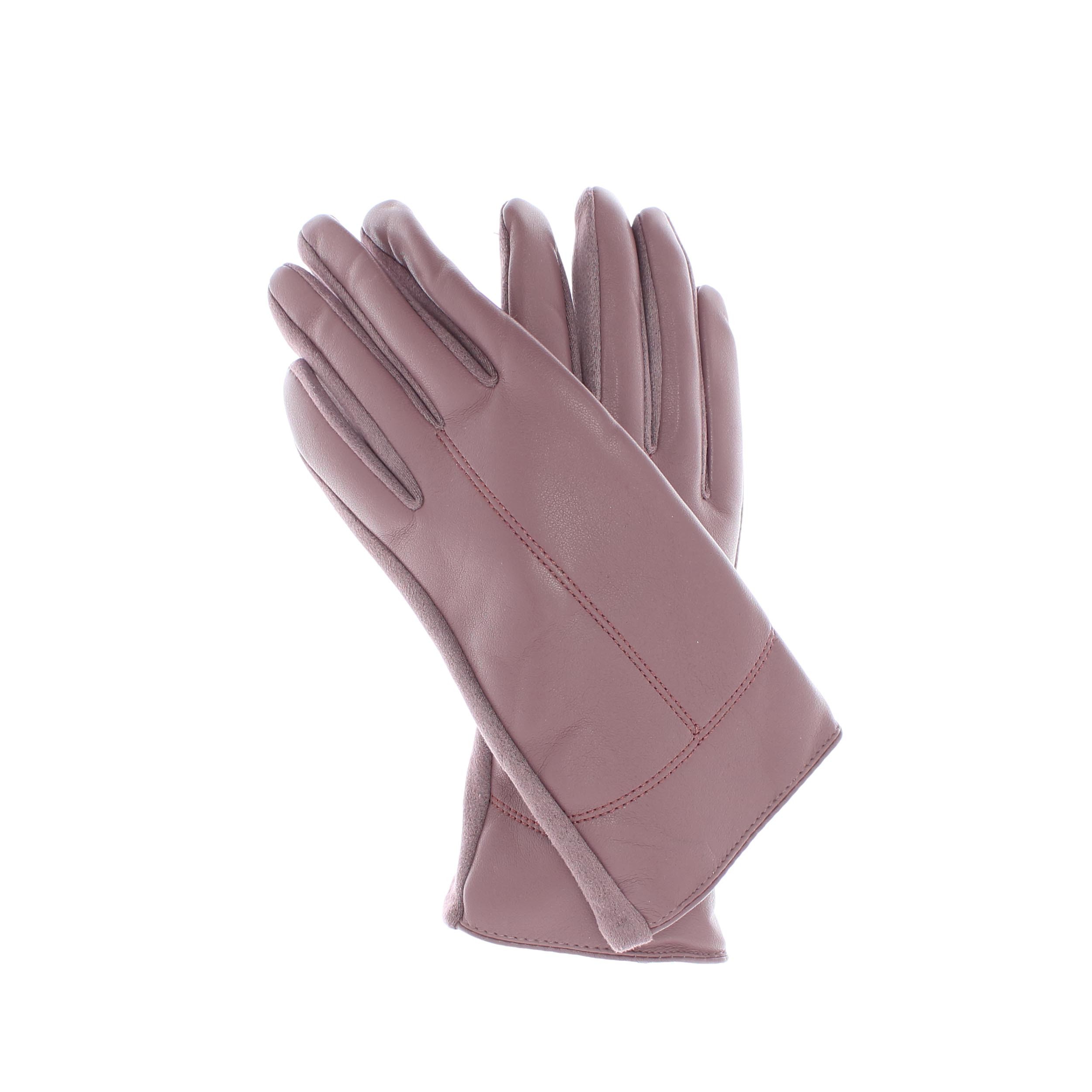 Manusi dama, de iarna, din 90% poliester 10% spandex, ButicCochet, cu degete, One size, Mov - MA205
