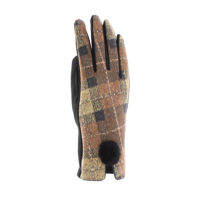 Fashion, accesorii si bijuterii - Femei - Accesorii femei - Manusi femei - Manusi dama, de iarna, din 70% viscoza 30% lana, ButicCochet, cu degete, ciucure, One size, Bej - MA199 - Infinity.ro