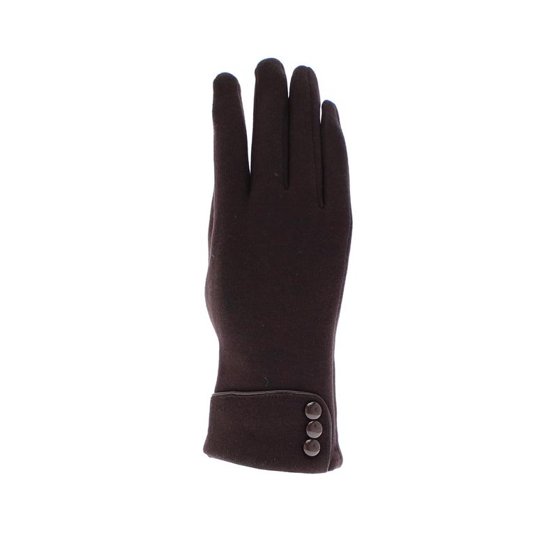 Fashion, accesorii si bijuterii - Femei - Accesorii femei - Manusi femei - Manusi dama, de iarna, cu degete, ButicCochet, cu nasturi, Maro inchis - MA131 - Infinity.ro