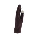Fashion, accesorii si bijuterii - Femei - Accesorii femei - Manusi femei - Manusi dama, de iarna, cu degete, ButicCochet, cu nasturi, Maro inchis - MA131 - Infinity.ro