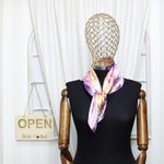 Fashion, accesorii si bijuterii - Femei - Accesorii femei - Esarfe si fulare femei - Batic dama, Buticcochet, dimensiune 60x60 cm, 60% poliester 40% matase, imprimeu floral stilizat, Mov - ES1886 - Infinity.ro