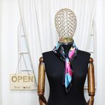 Fashion, accesorii si bijuterii - Femei - Accesorii femei - Esarfe si fulare femei - Batic dama, Buticcochet, dimensiune 60x60 cm, 60% poliester 40% matase, model floral, Multicolor - ES1874 - Infinity.ro