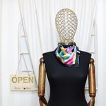 Fashion, accesorii si bijuterii - Femei - Accesorii femei - Esarfe si fulare femei - Batic dama, Buticcochet, dimensiune 60x60 cm, 60% poliester 40% matase, model floral, Multicolor - ES1874 - Infinity.ro