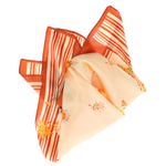 Fashion, accesorii si bijuterii - Femei - Accesorii femei - Esarfe si fulare femei - Batic dama, Buticcochet, dimensiune 60x60 cm, 60% poliester 40% matase, imprimeu floral, Portocaliu - ES1861 - Infinity.ro