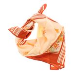 Fashion, accesorii si bijuterii - Femei - Accesorii femei - Esarfe si fulare femei - Batic dama, Buticcochet, dimensiune 60x60 cm, 60% poliester 40% matase, imprimeu floral, Portocaliu - ES1861 - Infinity.ro