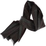 Fashion, accesorii si bijuterii - Barbati - Accesorii barbati - Esarfe si fulare barbati - Esarfa barbati, din casmir / pashmina, 30 x 188 cm, model cu liniar, Gri cu maro inchis - ES2287 - Infinity.ro