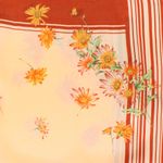Fashion, accesorii si bijuterii - Femei - Accesorii femei - Esarfe si fulare femei - Batic dama, Buticcochet, dimensiune 60x60 cm, 60% poliester 40% matase, imprimeu floral, Portocaliu - ES1861 - Infinity.ro