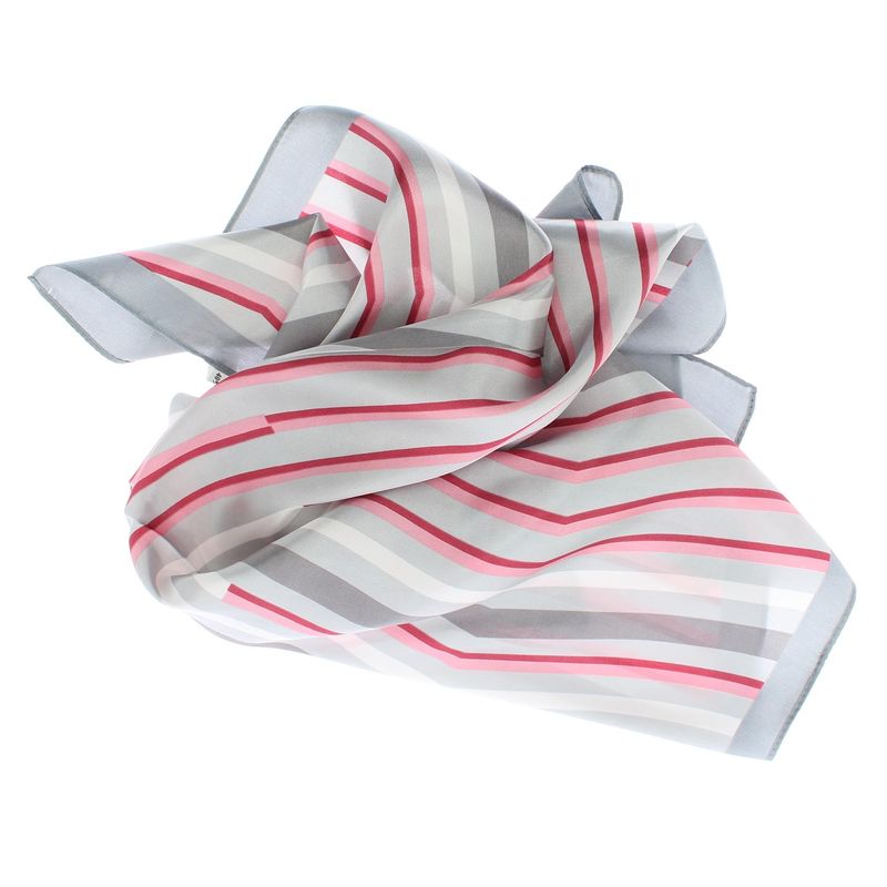 Fashion, accesorii si bijuterii - Femei - Accesorii femei - Esarfe si fulare femei - Batic dama, Buticcochet, dimensiune 60x60 cm, 60% poliester 40% matase, model liniar, Gri - ES1867 - Infinity.ro