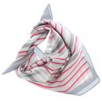 Fashion, accesorii si bijuterii - Femei - Accesorii femei - Esarfe si fulare femei - Batic dama, Buticcochet, dimensiune 60x60 cm, 60% poliester 40% matase, model liniar, Gri - ES1867 - Infinity.ro
