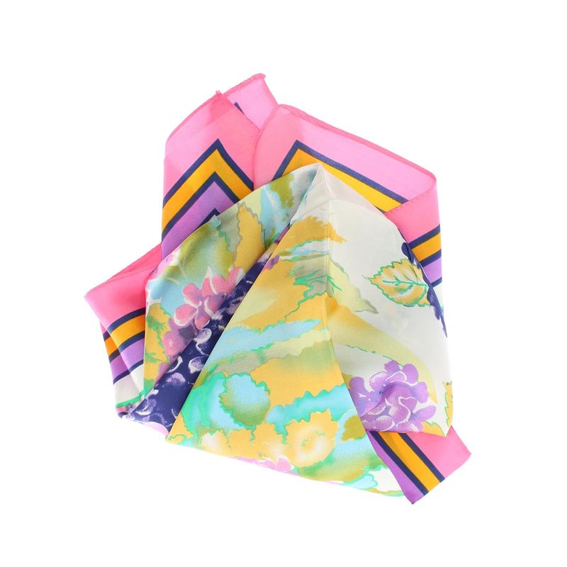 Fashion, accesorii si bijuterii - Femei - Accesorii femei - Esarfe si fulare femei - Batic dama, Buticcochet, dimensiune 60x60 cm, 60% poliester 40% matase, imprimeu floral, Roz - ES1855 - Infinity.ro
