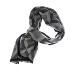 Fashion, accesorii si bijuterii - Barbati - Accesorii barbati - Esarfe si fulare barbati - Esarfa barbati, din casmir / pashmina, 30 x 188 cm, model cu romburi, Gri - ES2281 - Infinity.ro