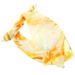 Fashion, accesorii si bijuterii - Femei - Accesorii femei - Esarfe si fulare femei - Batic dama, Buticcochet, dimensiune 60x60 cm, 60% poliester 40% matase, imprimeu cu lalele, Galben - ES1857 - Infinity.ro