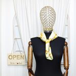 Fashion, accesorii si bijuterii - Femei - Accesorii femei - Esarfe si fulare femei - Batic dama, Buticcochet, dimensiune 60x60 cm, 60% poliester 40% matase, imprimeu cu lalele, Galben - ES1857 - Infinity.ro