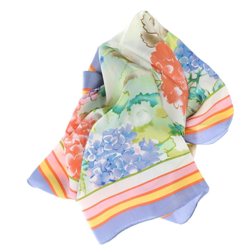 Fashion, accesorii si bijuterii - Femei - Accesorii femei - Esarfe si fulare femei - Batic dama, Buticcochet, dimensiune 60x60 cm, 60% poliester 40% matase, imprimeu floral, Albastru - ES1854 - Infinity.ro
