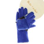Fashion, accesorii si bijuterii - Femei - Accesorii femei - Manusi femei - Manusi dama, de iarna, din 70% viscoza 30% lana, ButicCochet, cu degete, imprimeu cu pisici, One size, Albastru electric - MA187 - Infinity.ro