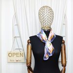 Fashion, accesorii si bijuterii - Femei - Accesorii femei - Esarfe si fulare femei - Batic dama, Buticcochet, dimensiune 60x60 cm, 60% poliester 40% matase, imprimeu floral, Albastru - ES1854 - Infinity.ro