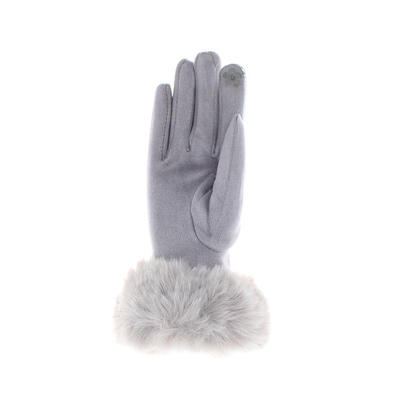 Fashion, accesorii si bijuterii - Femei - Accesorii femei - Manusi femei - Manusi dama, de iarna, din 70% viscoza 30% lana, ButicCochet, cu degete, One size, Argintiu - MA175 - Infinity.ro