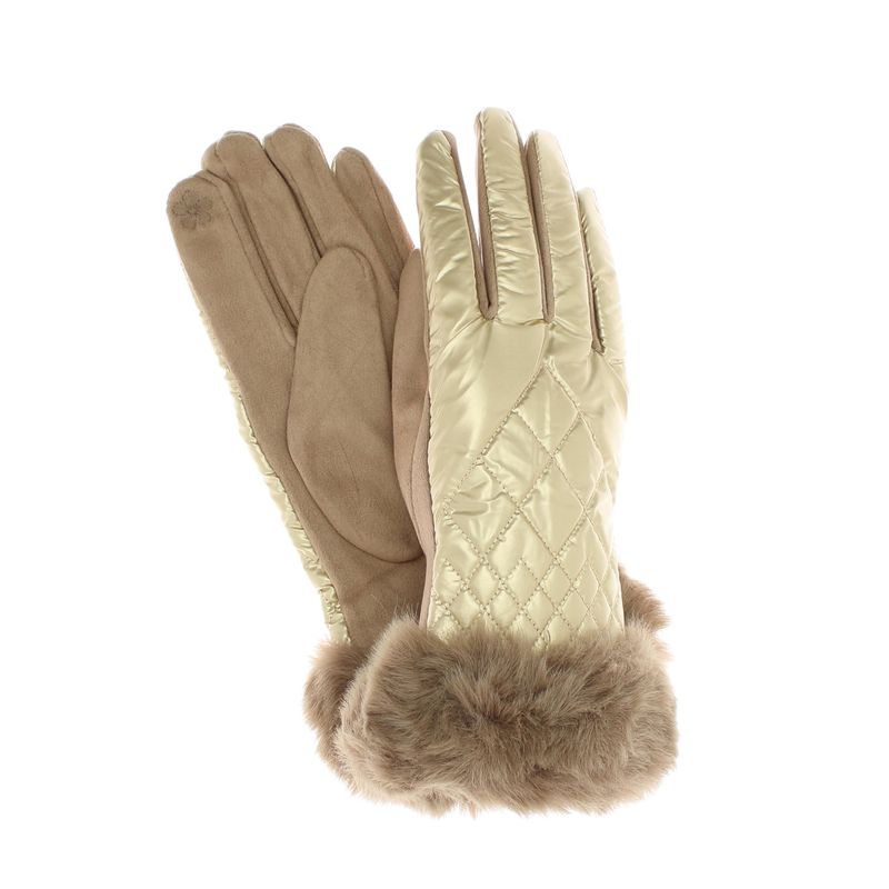 Fashion, accesorii si bijuterii - Femei - Accesorii femei - Manusi femei - Manusi dama, de iarna, din 70% viscoza 30% lana, ButicCochet, cu degete, One size, Auriu - MA180 - Infinity.ro