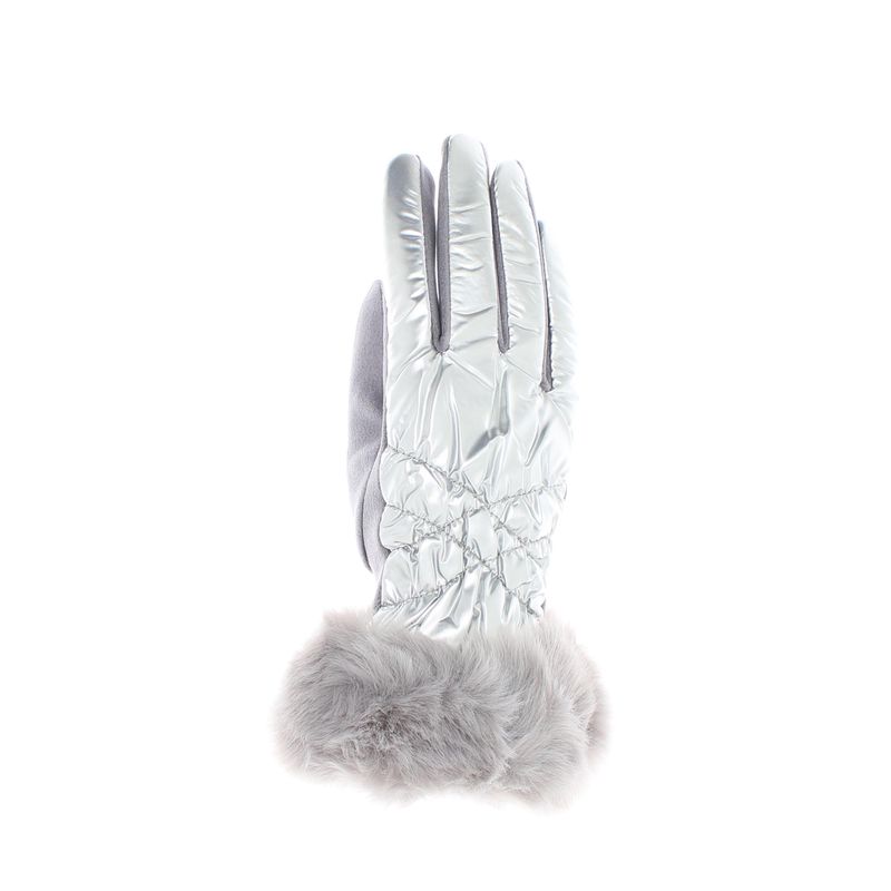 Fashion, accesorii si bijuterii - Femei - Accesorii femei - Manusi femei - Manusi dama, de iarna, din 70% viscoza 30% lana, ButicCochet, cu degete, One size, Argintiu - MA175 - Infinity.ro