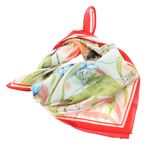 Fashion, accesorii si bijuterii - Femei - Accesorii femei - Esarfe si fulare femei - Batic dama, Buticcochet, dimensiune 60x60 cm, 60% poliester 40% matase, imprimeu floral, Rosu - ES1845 - Infinity.ro