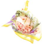 Fashion, accesorii si bijuterii - Femei - Accesorii femei - Esarfe si fulare femei - Batic dama, Buticcochet, dimensiune 60x60 cm, 60% poliester 40% matase, imprimeu floral, Galben - ES1844 - Infinity.ro