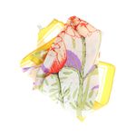 Fashion, accesorii si bijuterii - Femei - Accesorii femei - Esarfe si fulare femei - Batic dama, Buticcochet, dimensiune 60x60 cm, 60% poliester 40% matase, imprimeu floral, Galben - ES1844 - Infinity.ro