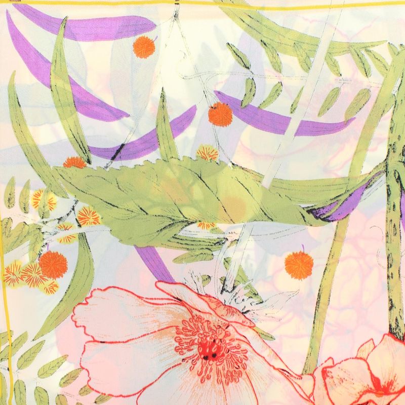 Fashion, accesorii si bijuterii - Femei - Accesorii femei - Esarfe si fulare femei - Batic dama, Buticcochet, dimensiune 60x60 cm, 60% poliester 40% matase, imprimeu floral, Galben - ES1844 - Infinity.ro